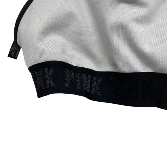 Victorias Secret PINK Womens Size S Grey Black Sports Bra - Picture 3 of 6